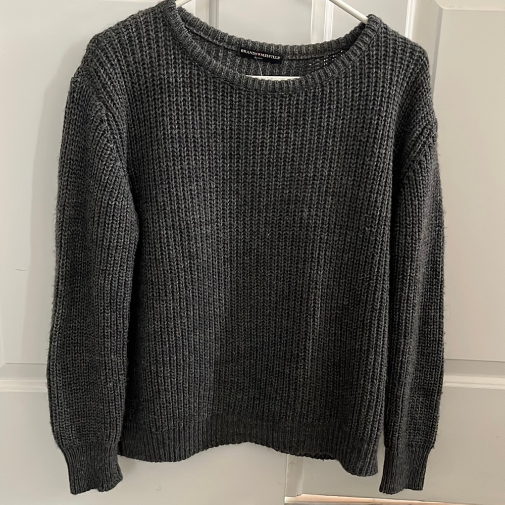 Brandy Melville gray cozy sweater